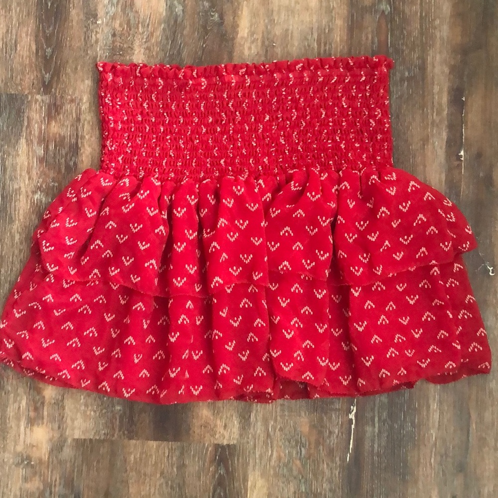 Little red mini skirt, EUC
